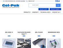 Tablet Screenshot of gelpak.com